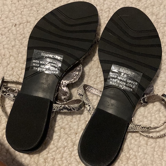 Snake Skin Bedazzled Sandals - Picture 5 of 5